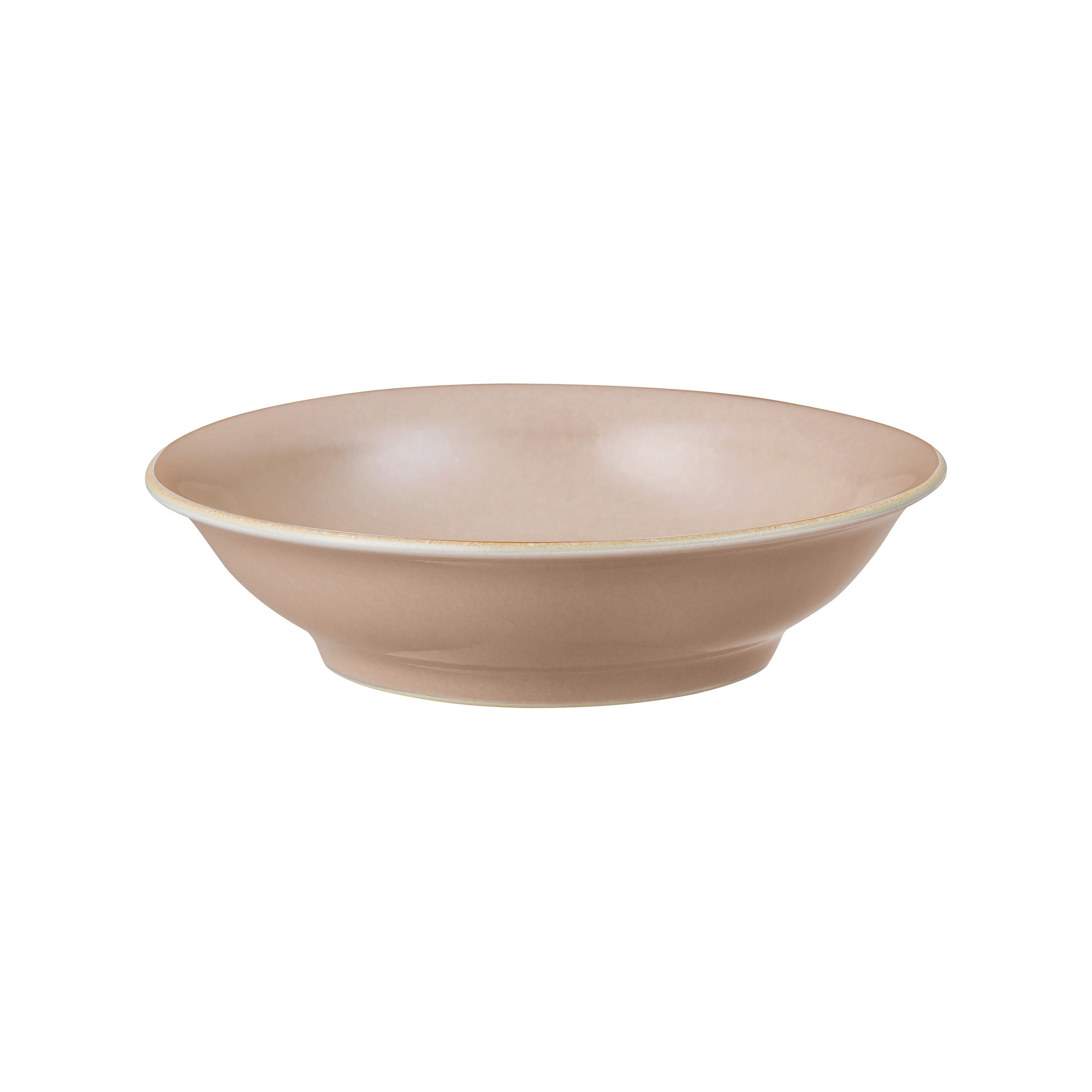 Product photograph of Elements Shell Peach Medium Shallow Bowl from Denby Retail Ltd